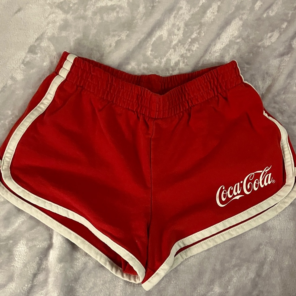 Coca-Cola Red and White Sports Shorts